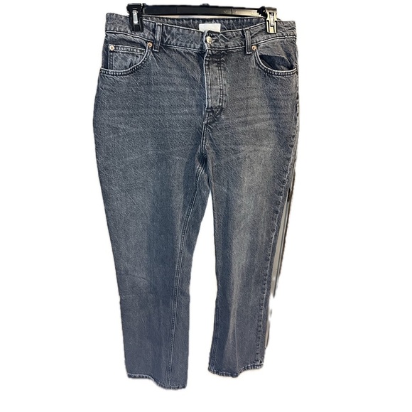 H&M Denim - H&M Black Wash High-Rise Straight Leg Jeans – Size 14